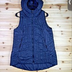 WOMENS NORTH FACE MEDIUM LOGO VEST WITH HOOD BLACK