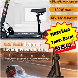 E-Scooter ( OFF-ROAD BUNDLE) “ BRAND NEW!”  First $650 cash takes Both