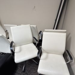 Leather White chairs 