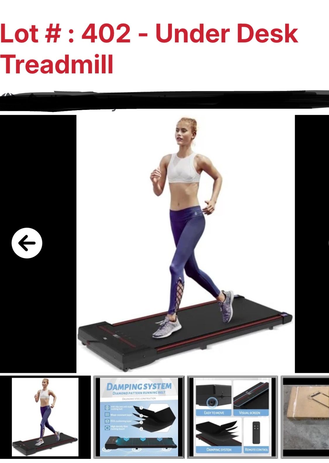 2 DAY SALE***NEW TREADMILL WITH REMOTE IN BOX… EASILY STORES UNDER A BED/COUCH WHEN NOT IN ISE