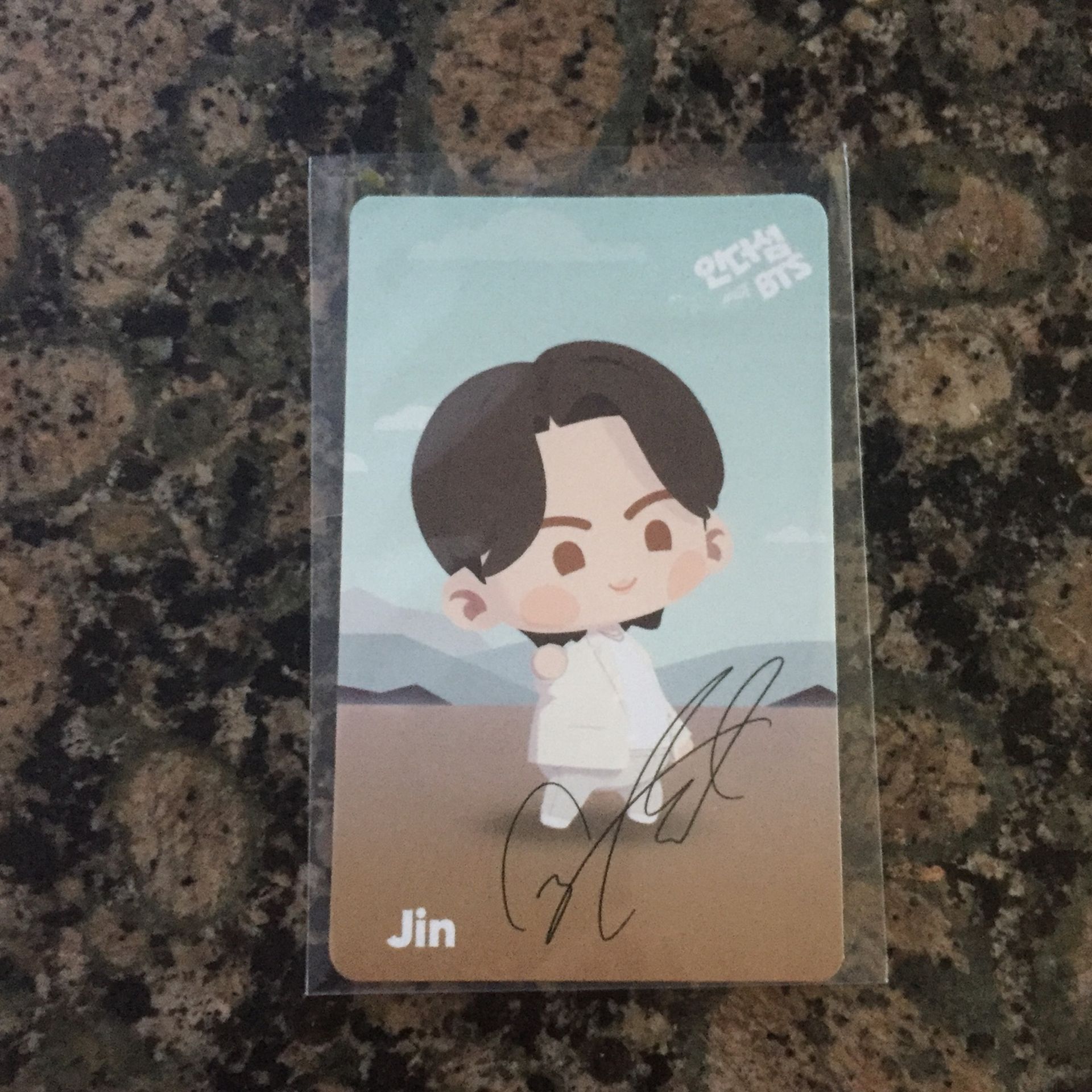 Bts Signed Photo card By Kim Seokjin Himself