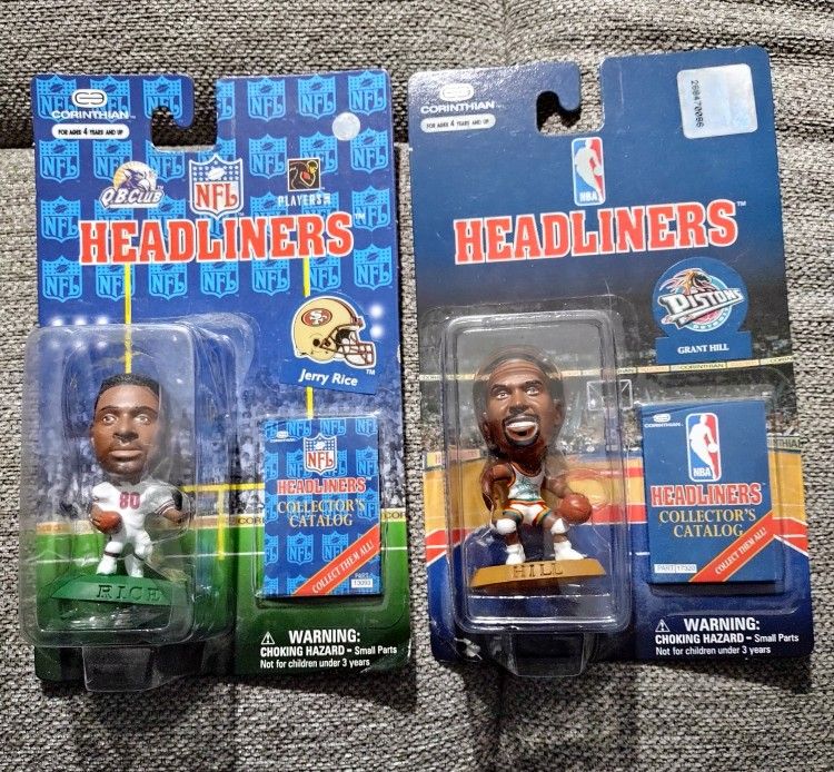 NBA and NFL Headliners Figures - Jerry Rice & Grant Hill