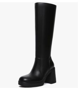 ✨Brand New Athlefit Knee High Platform Boots - Size 8 (Black & Brown Available)