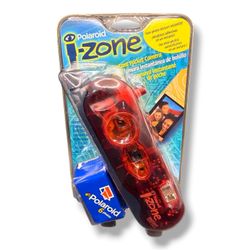 Vintage Polaroid I-Zone Instant Pocket Camera Red Flash Sealed Mini Photos
