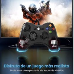 Wired Controller for Xbox 360, Game Controller/Controlador con cable para Xbox 360, controlador de juego para 360 con doble vibración