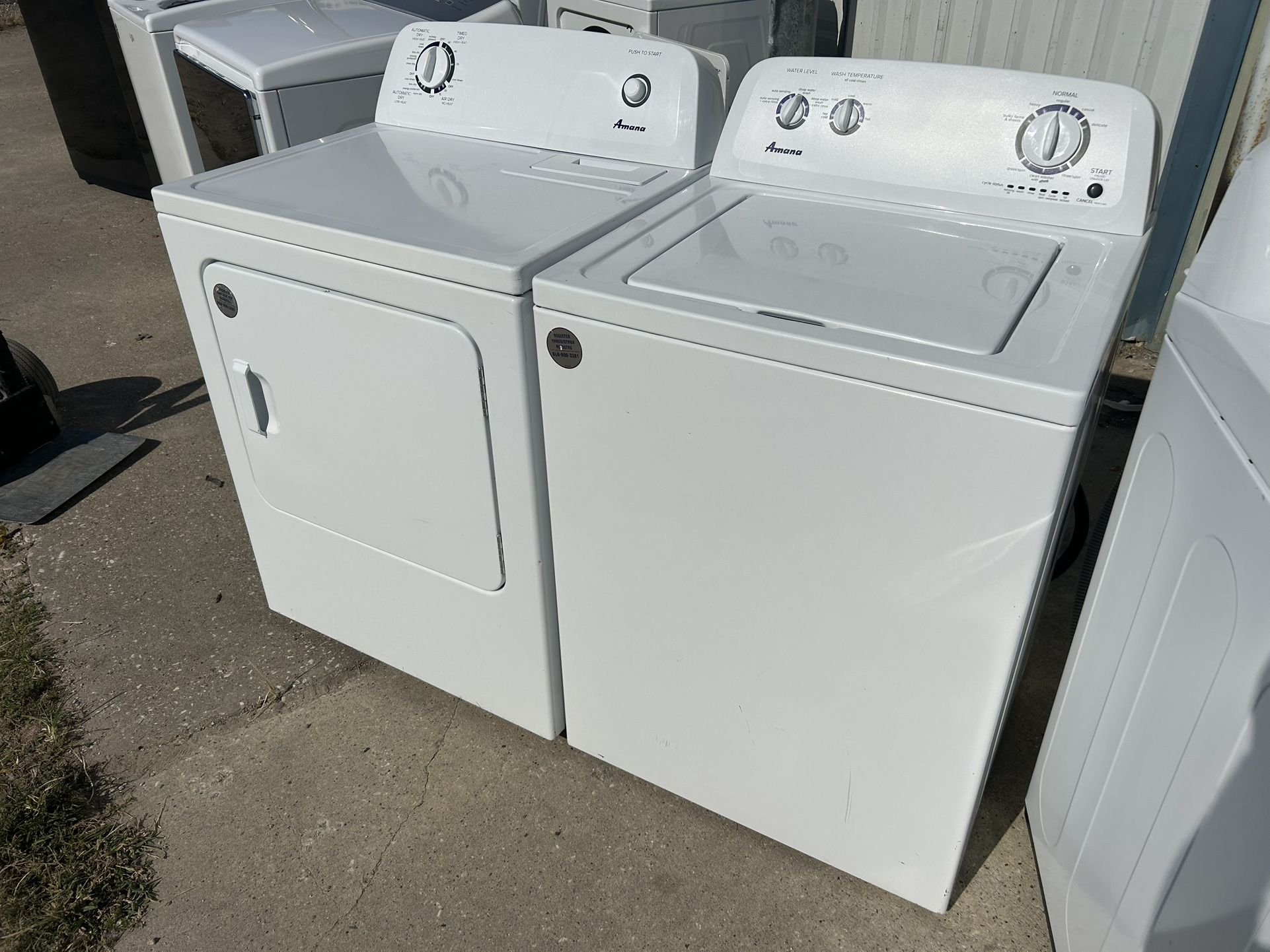 Lavadora Amana Con Juego De Secadora Eléctrica