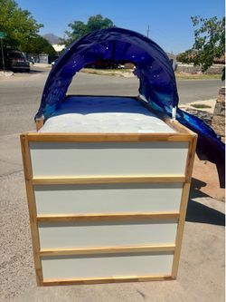 IKEA Kura White Wood Bunk Bed with mattress all $100