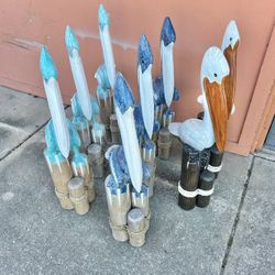 New Large Carved Pelican On Triple Post  $150 Each