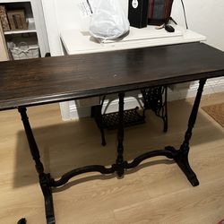 Antique Dark Brown Entry Table