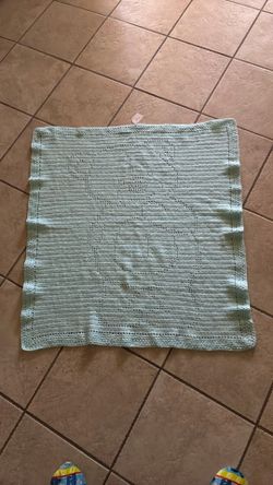 Crocheted baby blanket