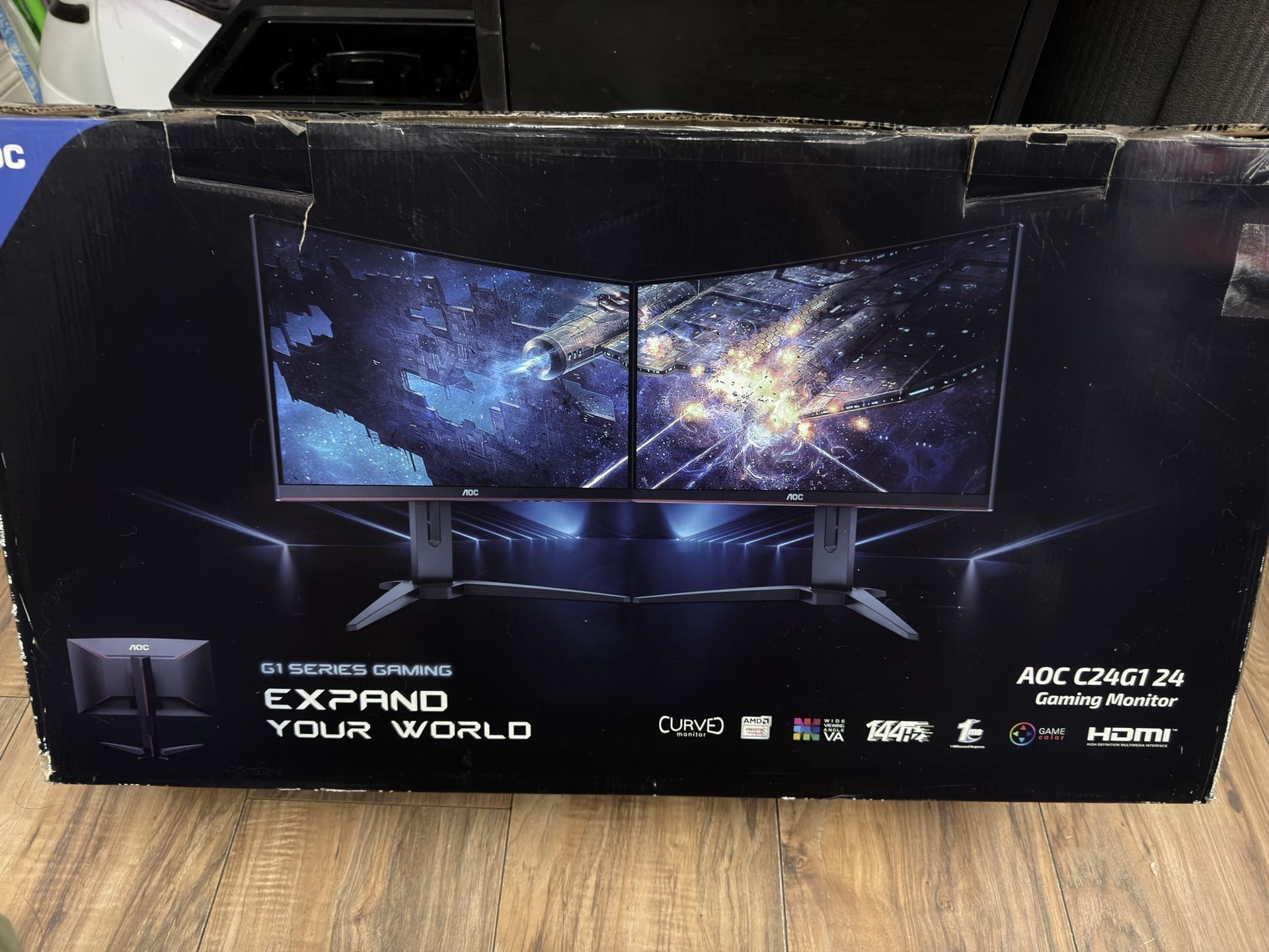 24” AOC Curved Gaming Monitor 144hz