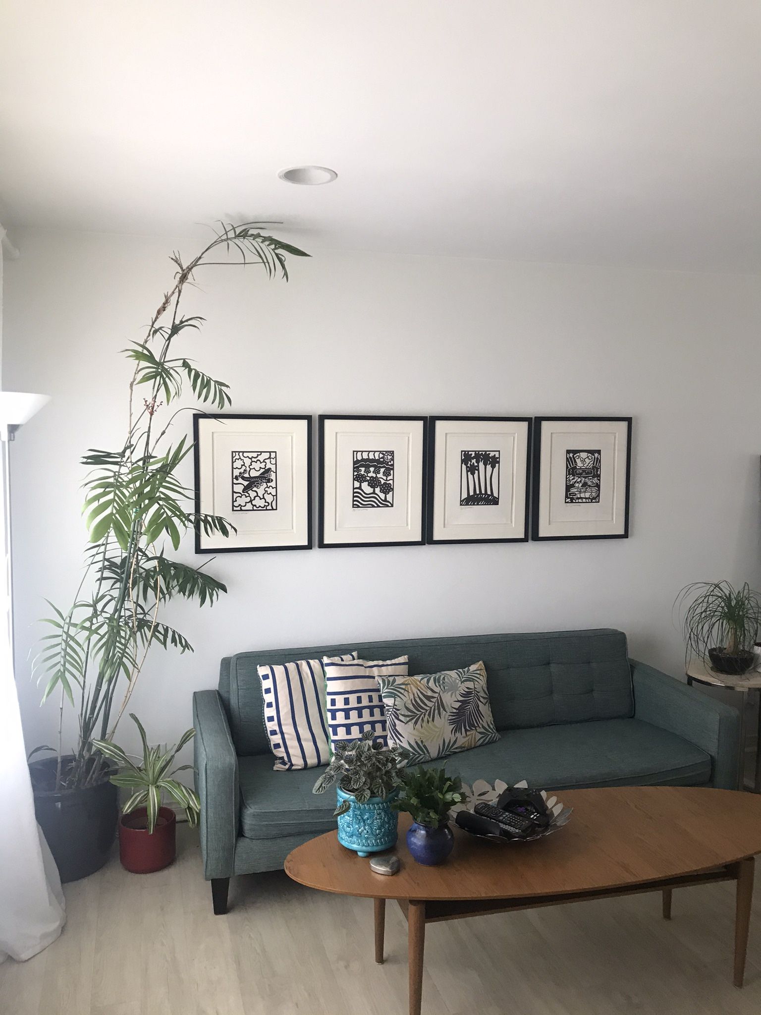 $300 OBO - Mid Century Modern Sofa + IKEA Stockholm Coffee Table + IKEA Armchair