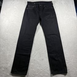 Levi's 501 Men's 30x32 Black Original Button Straight Leg Denim Jeans #8F