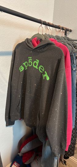 vvs rhinestone sp5der hoodie