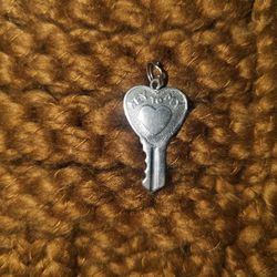  Heart Vintage Sterling Silver Key To My Heart