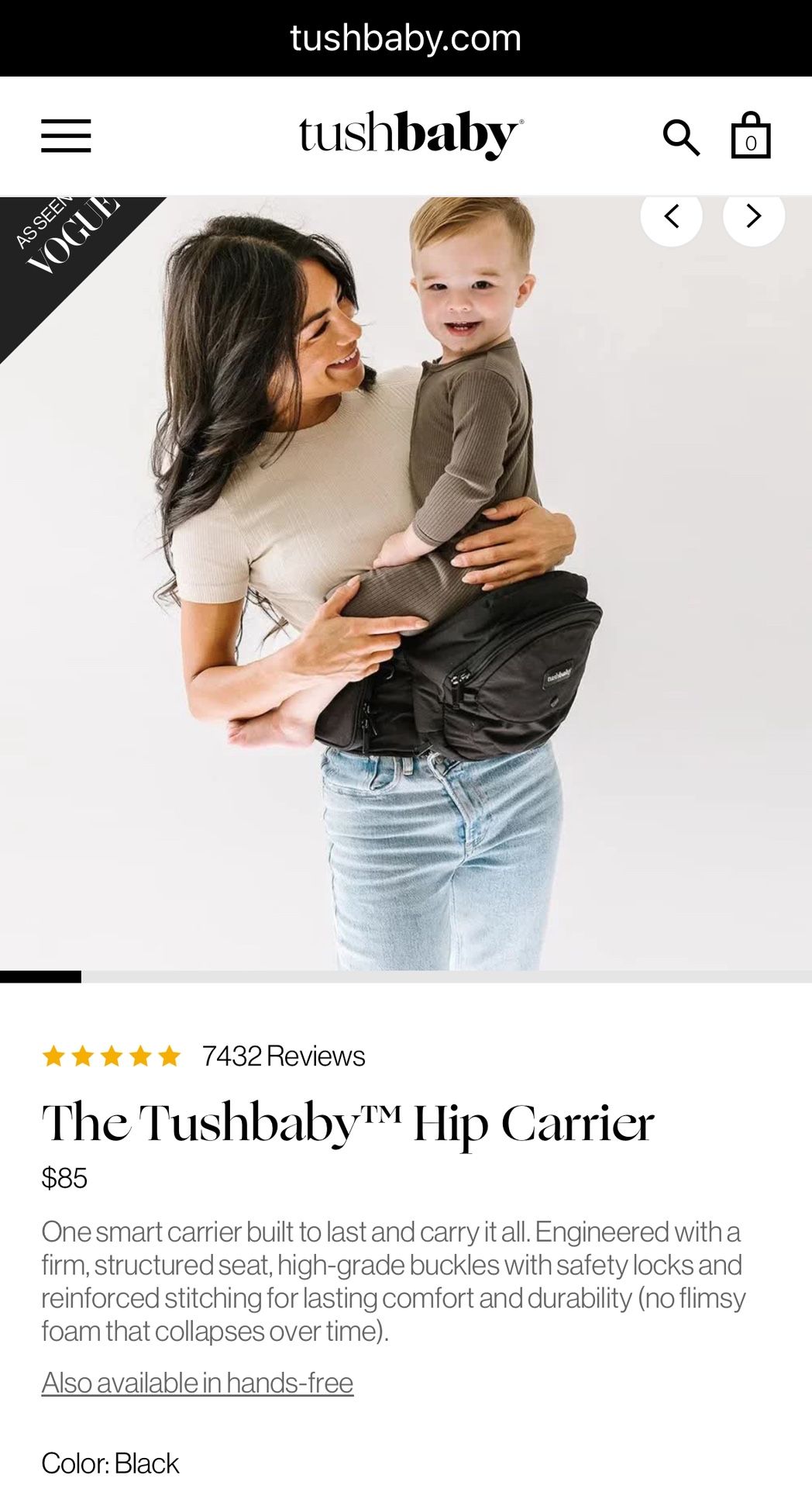 New The Tushbaby Hip Carrier - Baby Carrier
