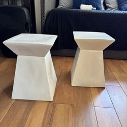 White Ceramic Side Table