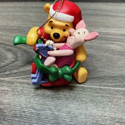 Disney Vintage Winnie The Pooh Wrapping Piglet Christmas Ornament 