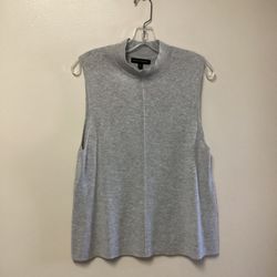 Women’s BANANA REPUBLIC Rayon/nylon/cotton gray turtleneck soft stretch tank/top… size XL