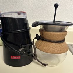 Bodum Coffee Grinder and Pour Over Coffee Maker