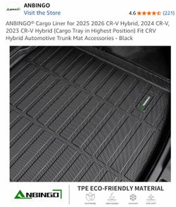 ANBINGO Cargo Liner for Honda CR-V