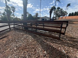 Wooden/Steel sliding gate with track- 2 sliding gates