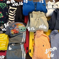 Boys Pajamas , Sweatpants, Snow Pants, Blazer, Sweatjacket, Dress Shirts Lg 14/16-see Description 