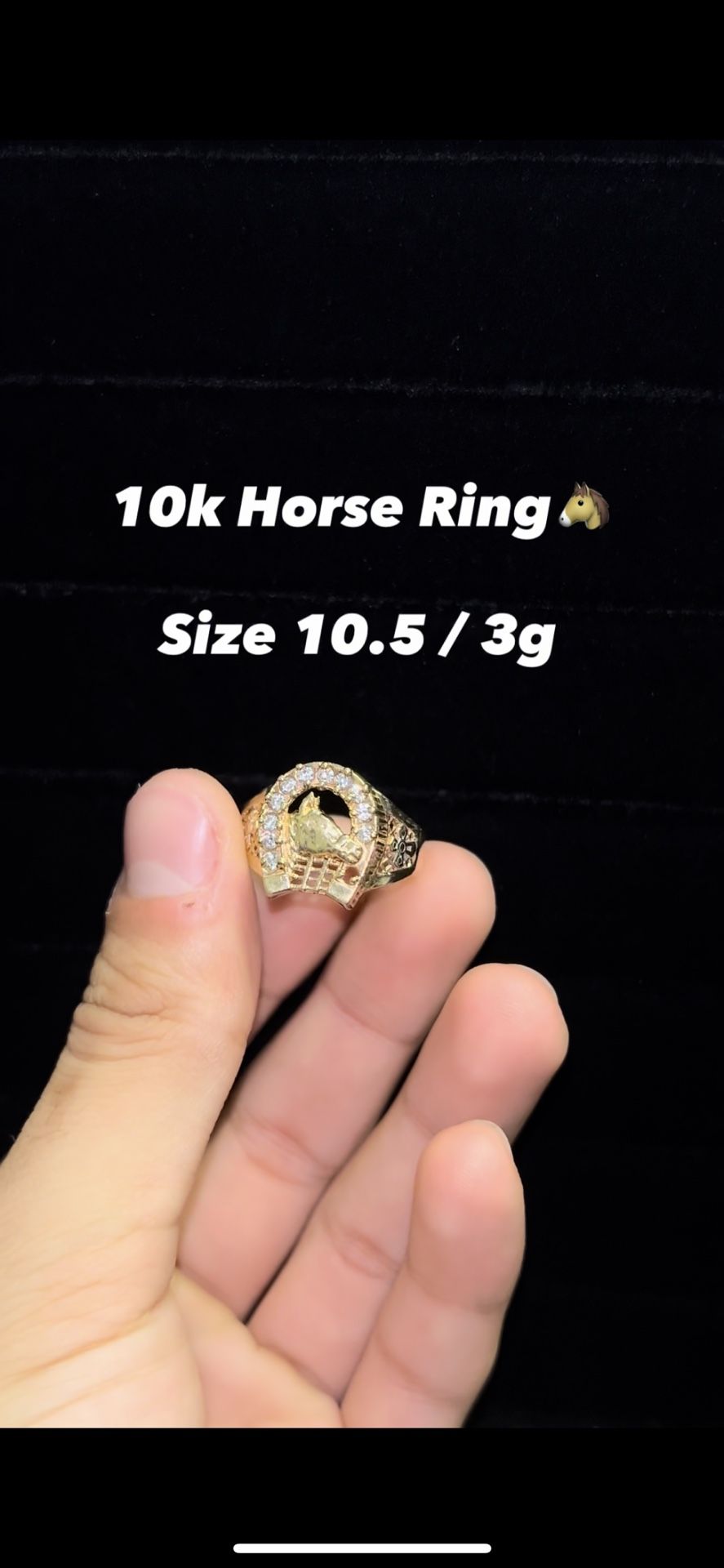 10k Gold Horse Ring