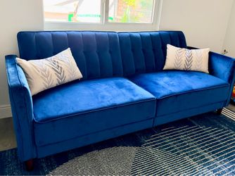 Royal blue sofa /futon