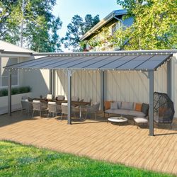 AECOJOY 10' x 20' Hardtop Gazebo Outdoor Aluminum Pergola ​For Garden, Patio, Backyard-​Black Brand new in box $500  Warehouse Clearance Sale   🔥Firs