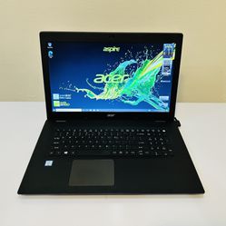 ACER  LAPTOP 6th Gen 4 Core I5 @2,4G. 8G DDR4, 240G SSD. 17” Screen, WIFI, Bluetooth, DVD, USB3, Camera, HDMI, Speakers, New Battery, Charguer, Win10P