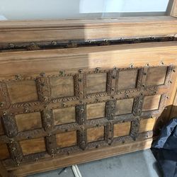 Antique rustic bed frame