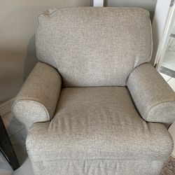 Grey Fabric Rocker/Swivel/Recliner