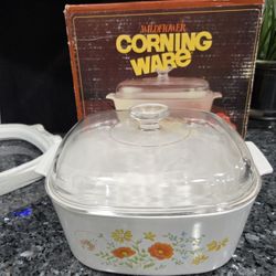 Corning Ware 5 QT. Wildflower Vntg