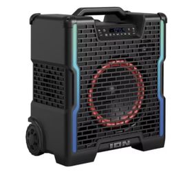 ION Audio Block Rocker Icon All Terrain Portable Bluetooth Speaker With Lights, FM Radio & Stereo-Link, Black