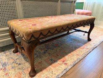 Antique french needle point Bench