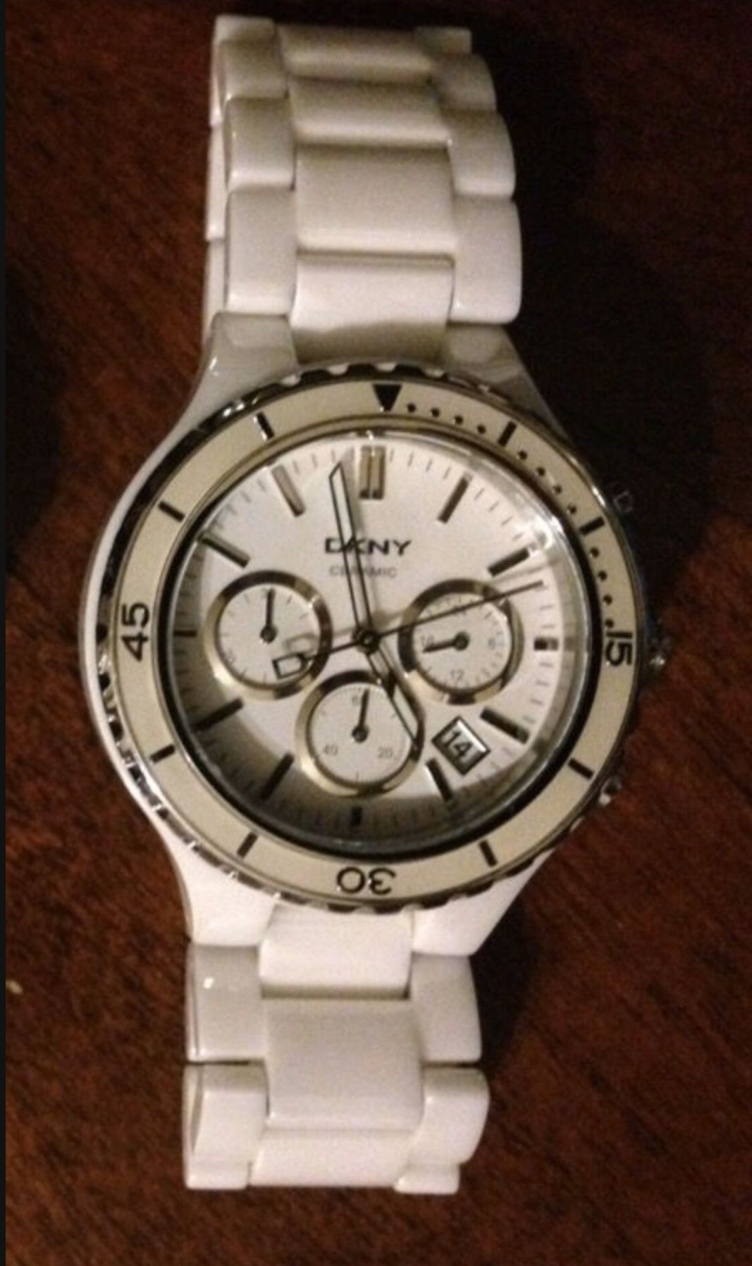 DKNY White ceramic watch