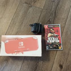 Nintendo Switch Lite With Red Dead Redemption 