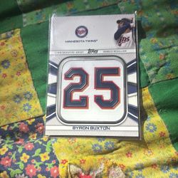 Topps Jersey Number Medallion Card Byron Buxton Baseball Card 