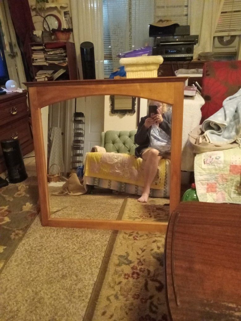 Large Wood Mirror