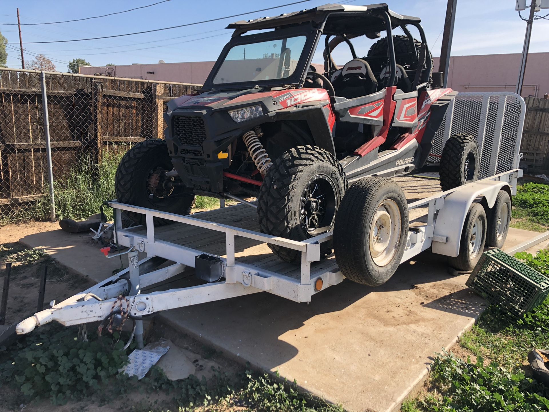 2015 Polaris RZR 1000 with trailer