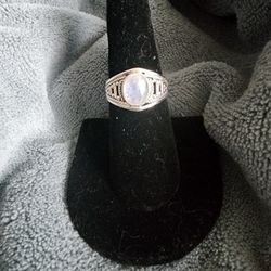 Sterling silver set moonstone ring, multiple sizes available 