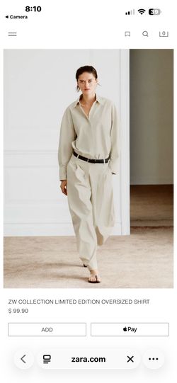 Oversized Shirt By Zara size Small