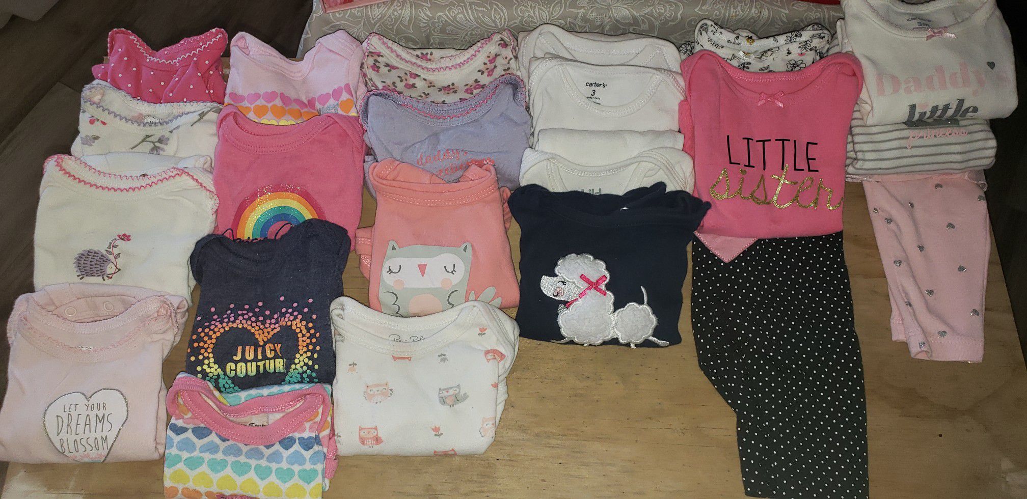 0-3 months baby girl clothes lot