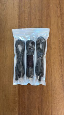3 pack lightning to USB A charging cables