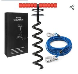 Dog Tie Out Stake Kit
