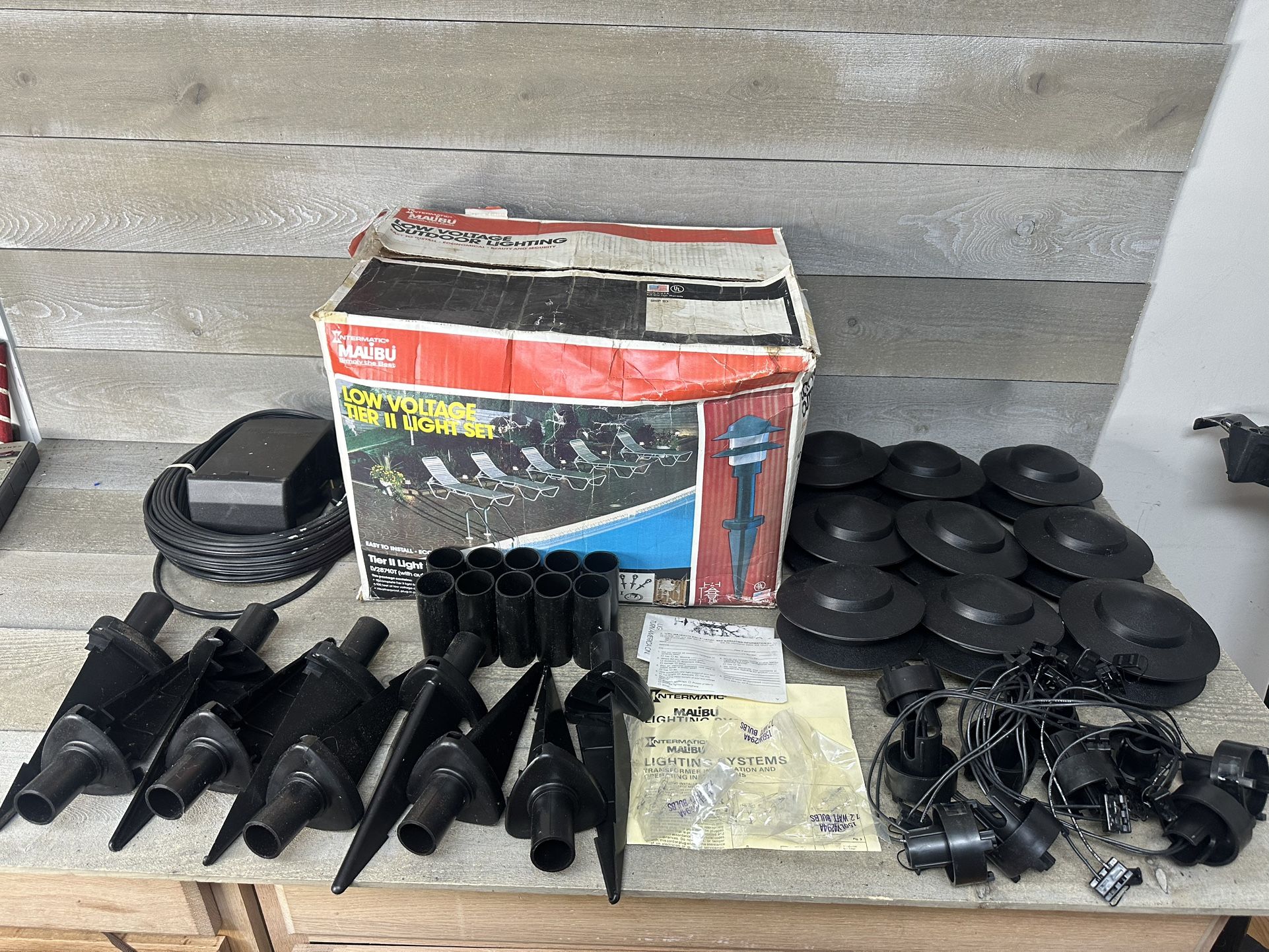 Intermatic Malibu Tier II LV28710T Low Voltage Pathway Light Set Of 9 With Timer