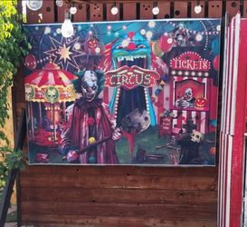 Clown back drop
