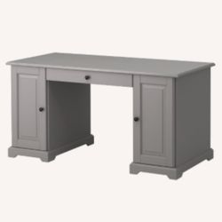 Desk and matching console table, gray
