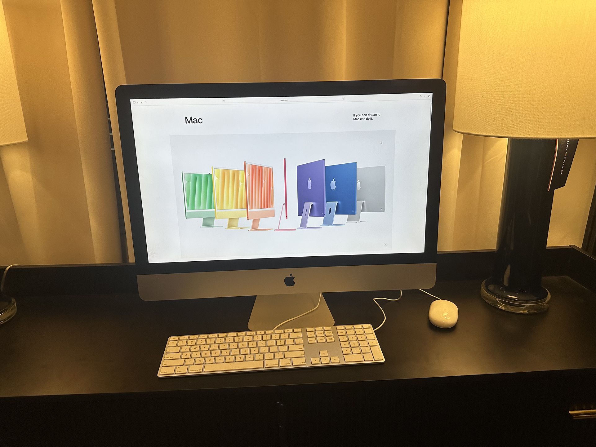 2019 Apple iMac 27-inch 5k Retina Display 32gb Ram 3ghz Intel Core i5 Processor 500gb Storage. macOS sequoia. Wired Keyboard And Mouse. Works Great